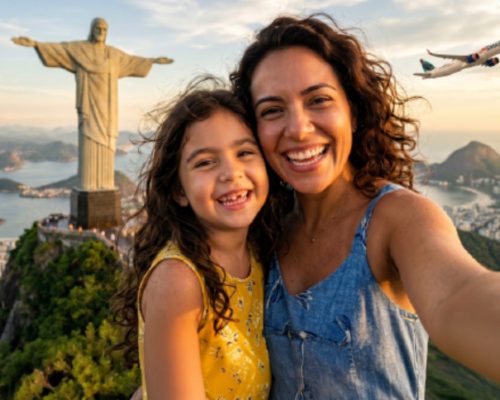 Una mujer y su hija en Río de Janeiro