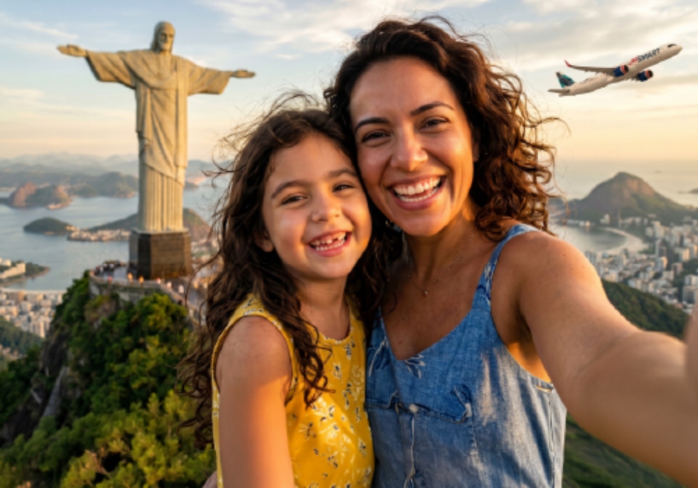 Una mujer y su hija en Río de Janeiro