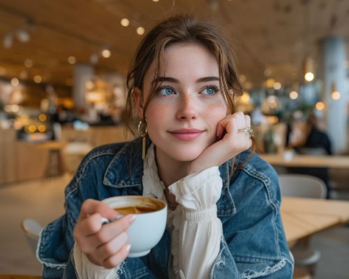 Mujer con una taza de té