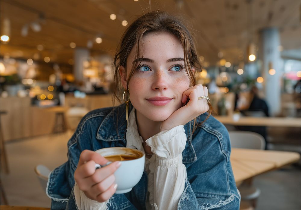 Mujer con una taza de té