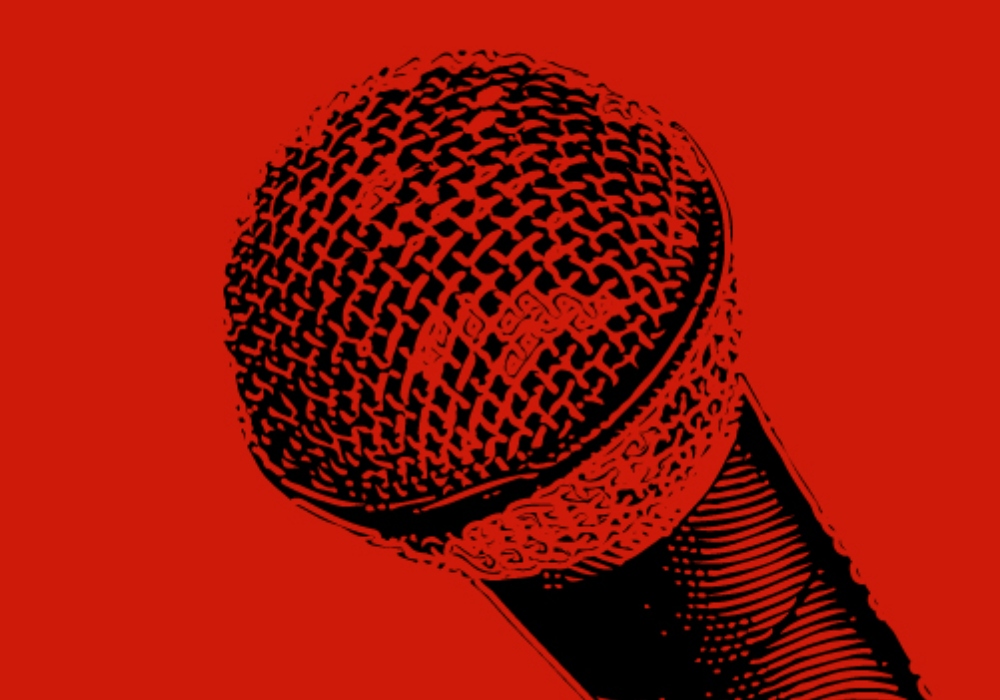 Ilustración de un micrófono