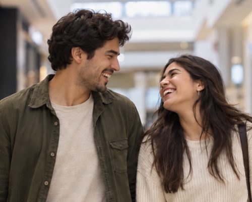 Pareja riendo