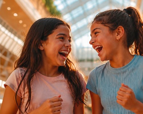 Niñas sonriendo