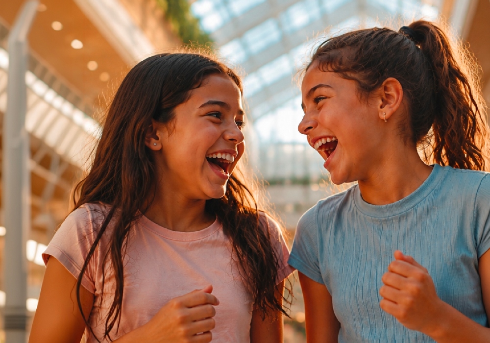 Niñas sonriendo